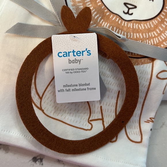 Carter’s Baby Milestone Blanket with Felt Milestone Frame - Picture 2 of 4